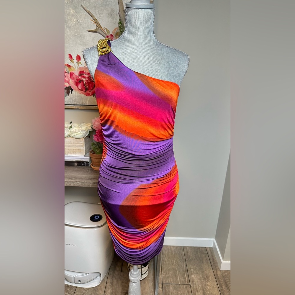 Frank Lyman asymmetrical dress
